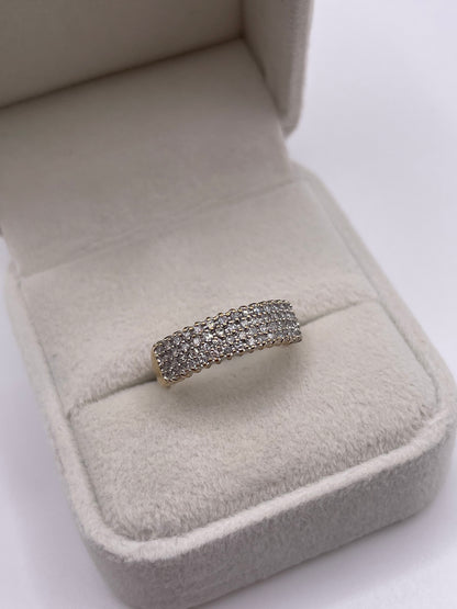 9ct gold diamond cluster ring