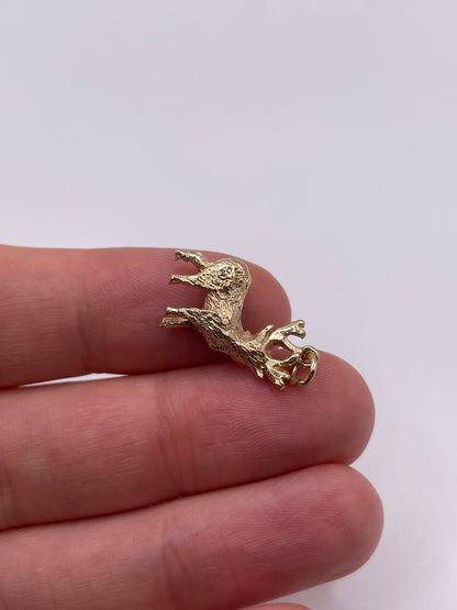 9ct gold stag charm