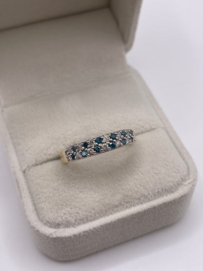 9ct gold diamond cluster ring