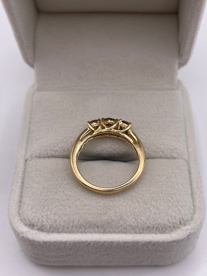9ct gold cognac diamond ring