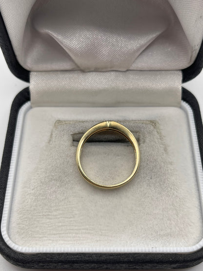 9ct gold diamond wishbone ring