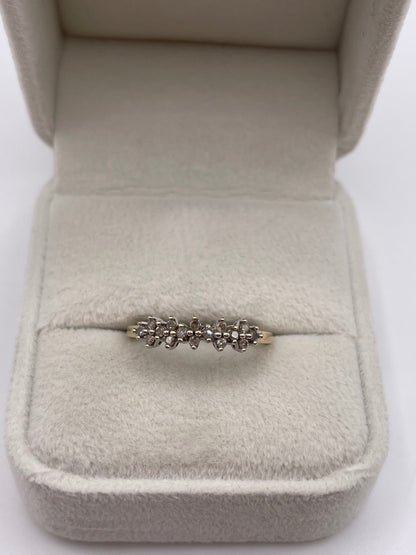 9ct gold diamond cluster ring