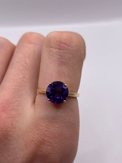 9ct gold amethyst ring
