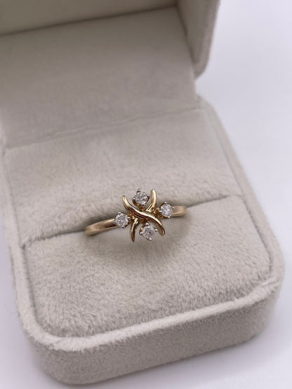 9ct gold diamond ring