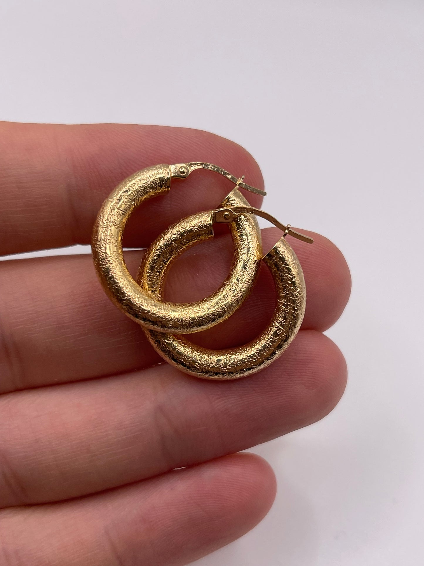 9ct gold creole earrings