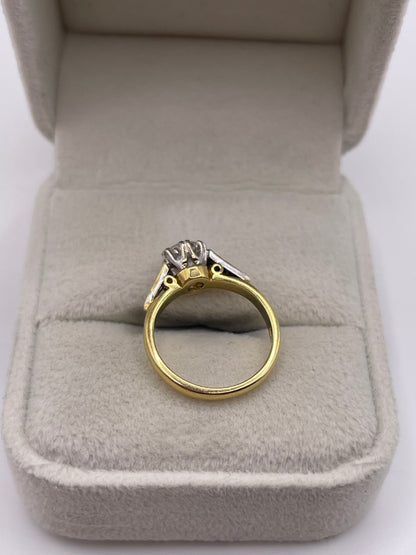 18ct gold 75 point diamond ring