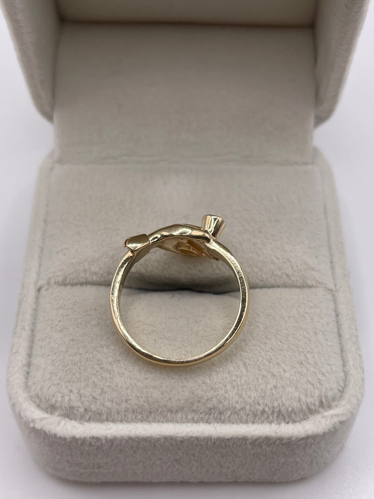 9ct gold ruby hand ring