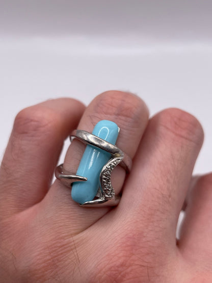 Silver gemstone ring
