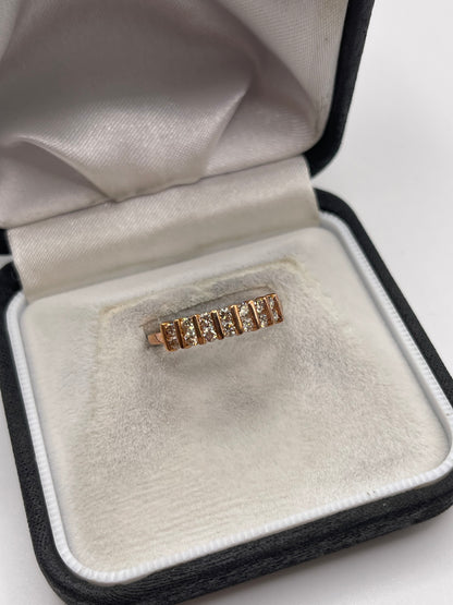 9ct rose gold diamond ring