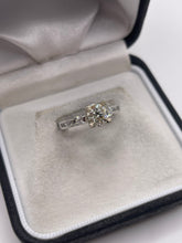 Load image into Gallery viewer, 14ct gold white gold 1ct diamond cluster ring
