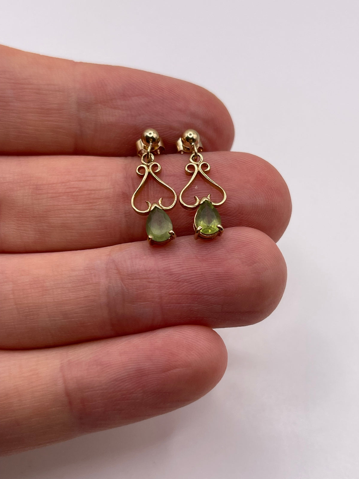 9ct gold quartz earrings