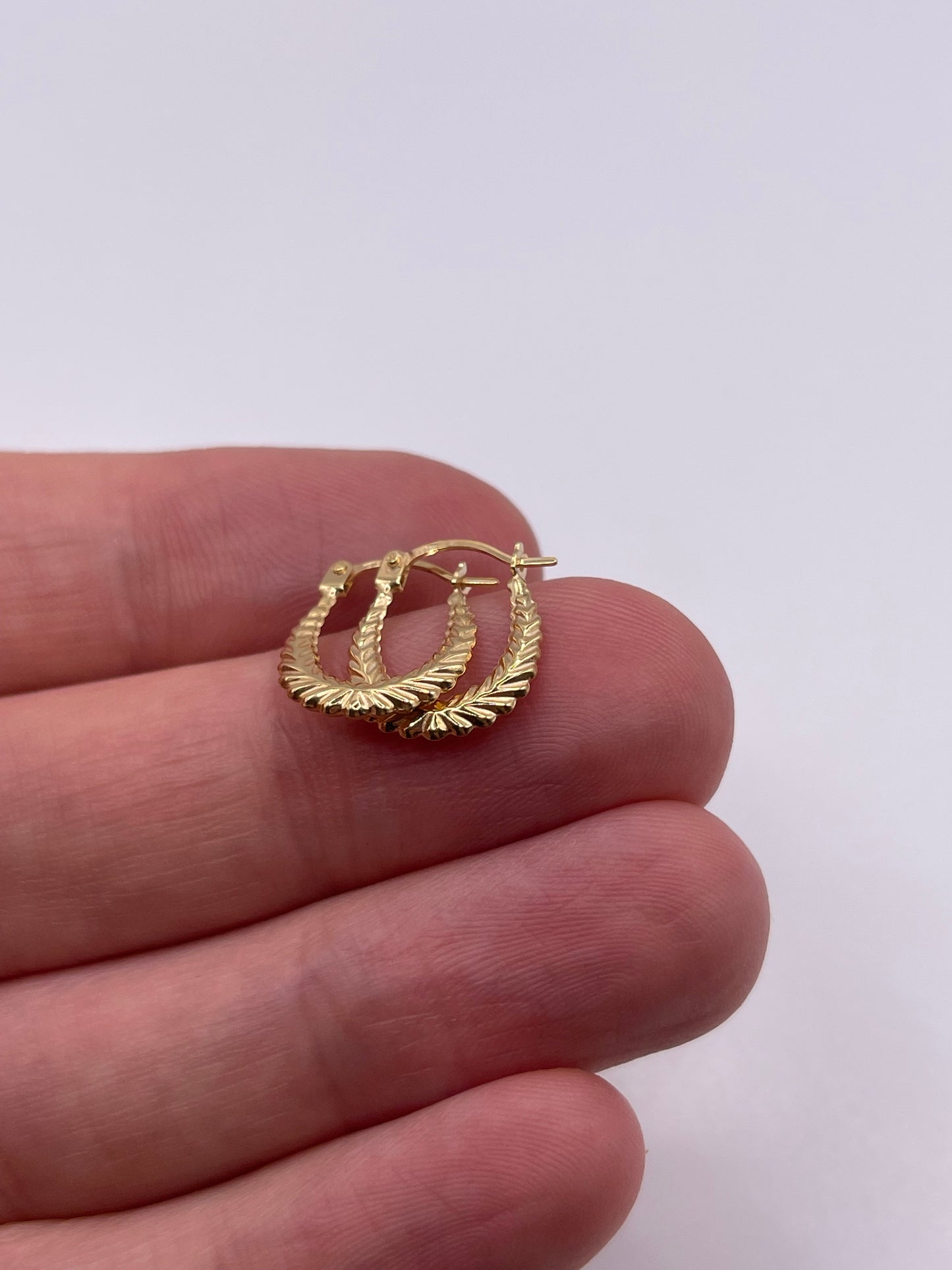 9ct gold creole earrings