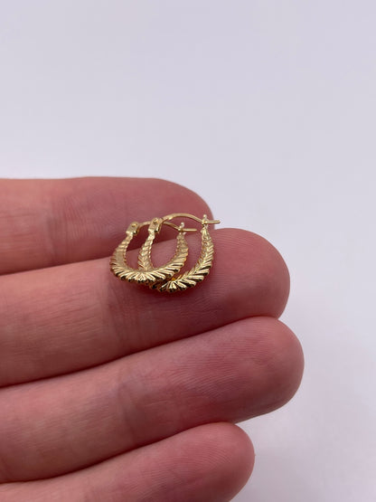9ct gold creole earrings