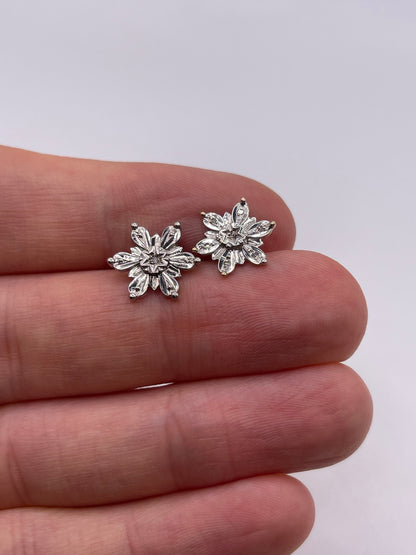 9ct gold diamond earrings