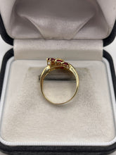 Load image into Gallery viewer, 14ct gold ruby and diamond ring
