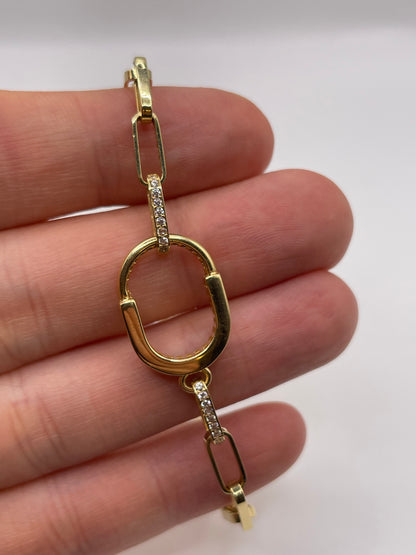 18ct gold cz bracelet