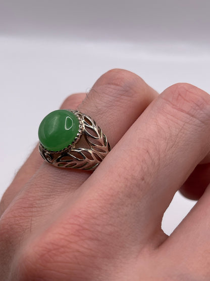 Silver gemstone ring
