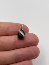 Load image into Gallery viewer, 9ct gold sapphire and diamond pendant
