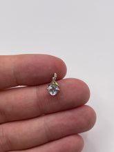 Load image into Gallery viewer, 9ct gold topaz and diamond pendant
