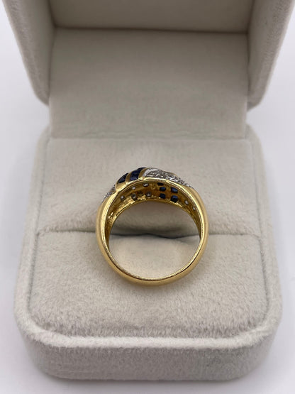 18ct gold sapphire and diamond ring