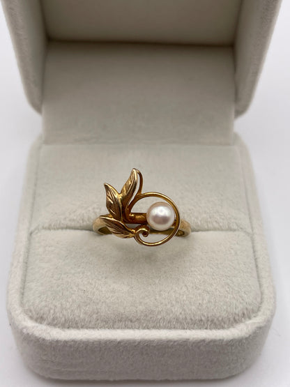 9ct gold pearl ring