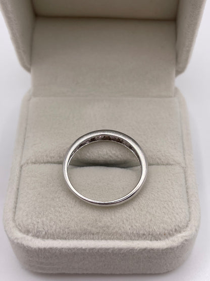 9ct white gold pink topaz ring