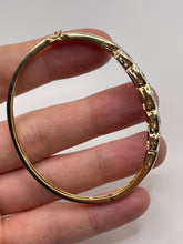 Load image into Gallery viewer, 9ct gold diamond Celtic bangle
