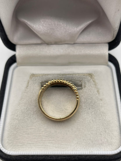 9ct gold 25 point diamond cluster ring