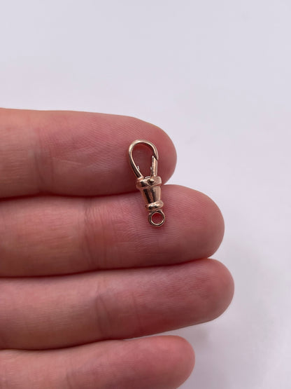 9ct rose gold dog clip 7