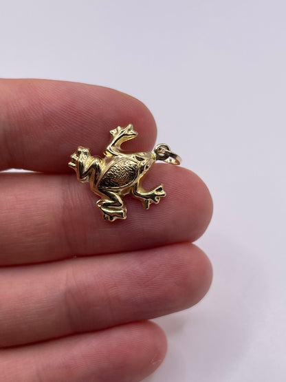 9ct gold frog charm