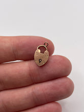 Load image into Gallery viewer, 9ct rose gold padlock (K)
