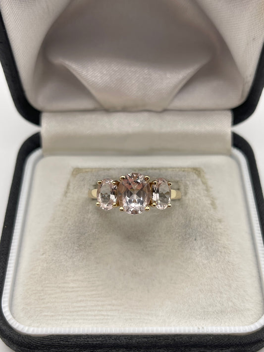 9ct gold morganite ring