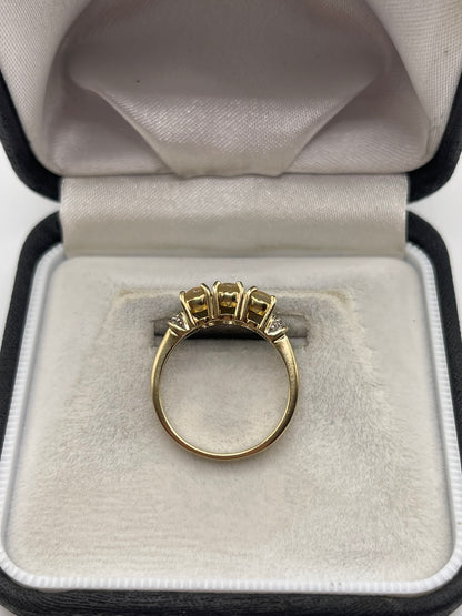 9ct gold opal and diamond ring