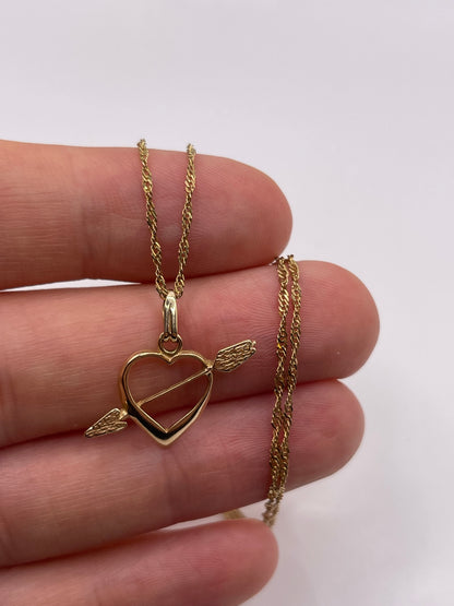 9ct gold heart necklace