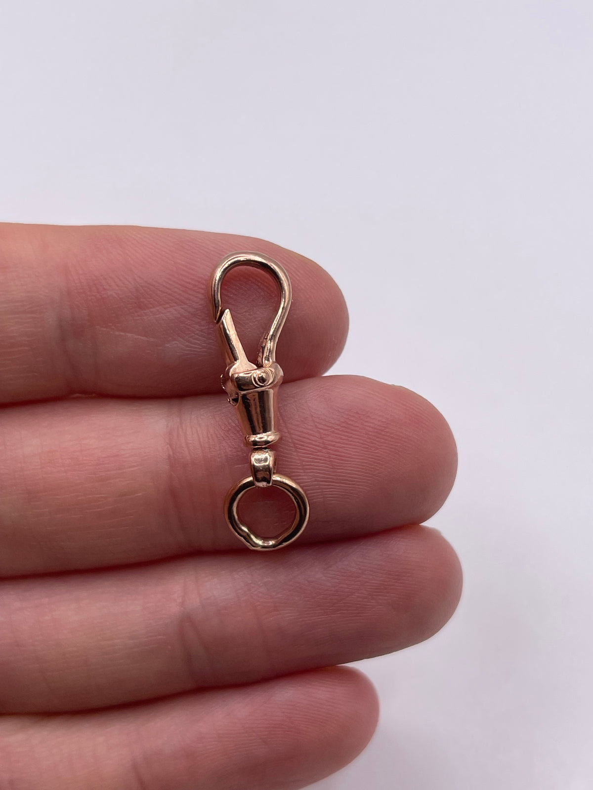 9ct rose gold swivel dog clip 2