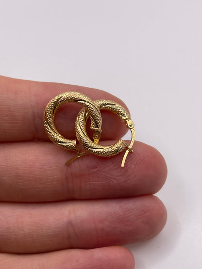 9ct gold creole earrings