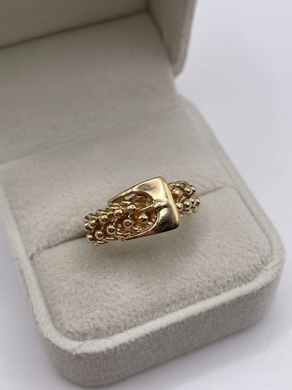 9ct gold buckle ring