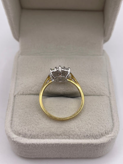 18ct gold 75 point diamond ring