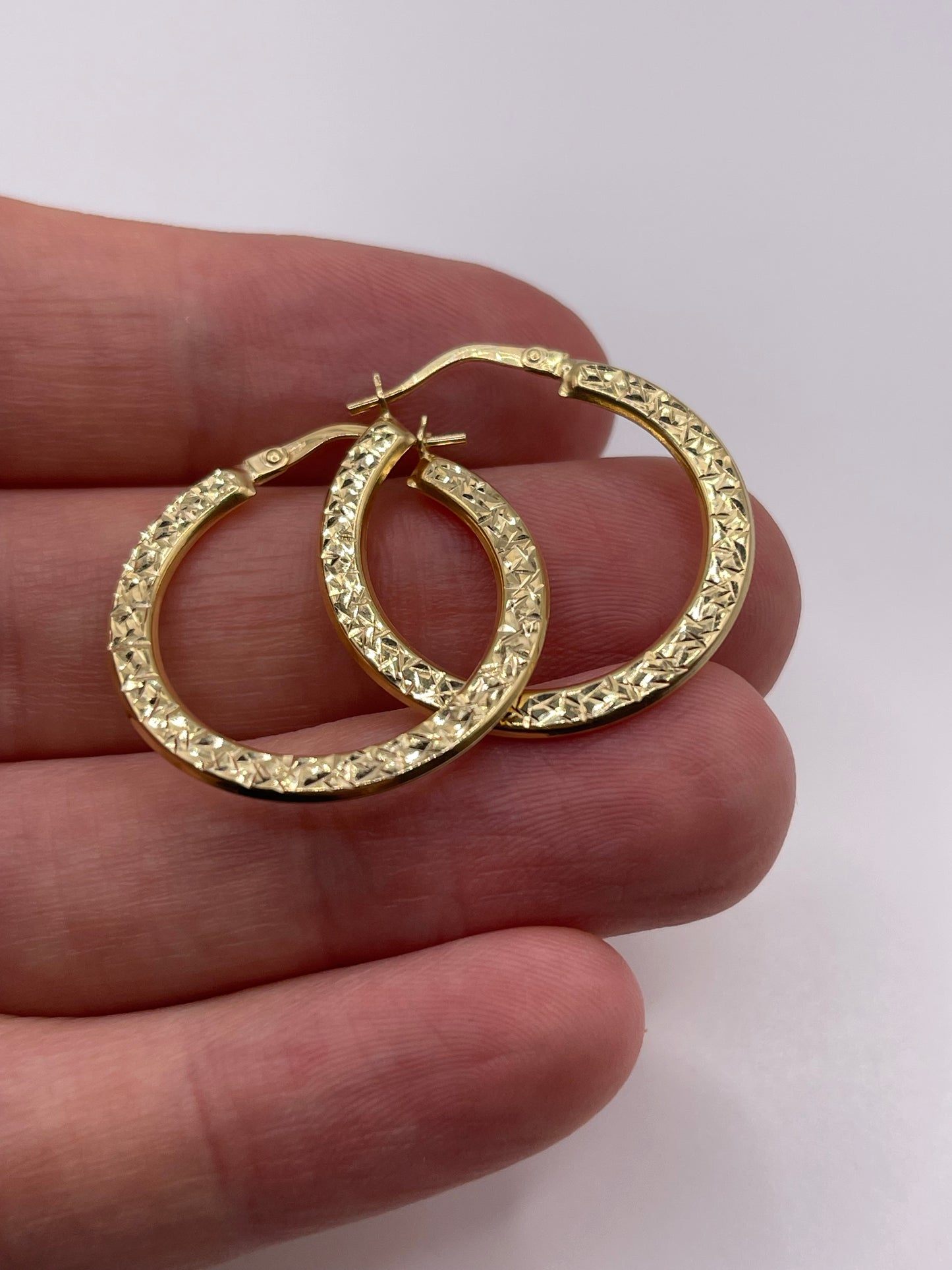 9ct gold creole earrings