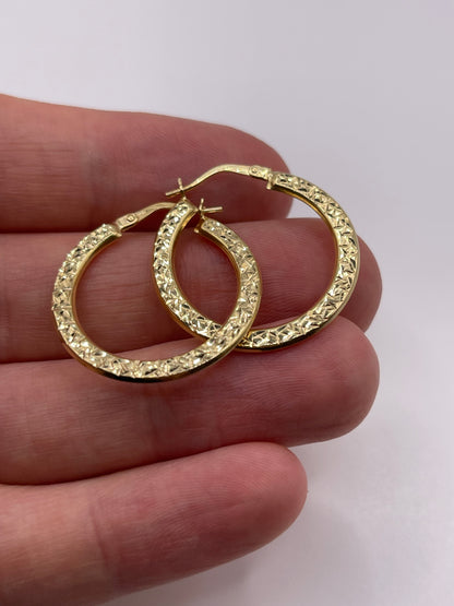 9ct gold creole earrings