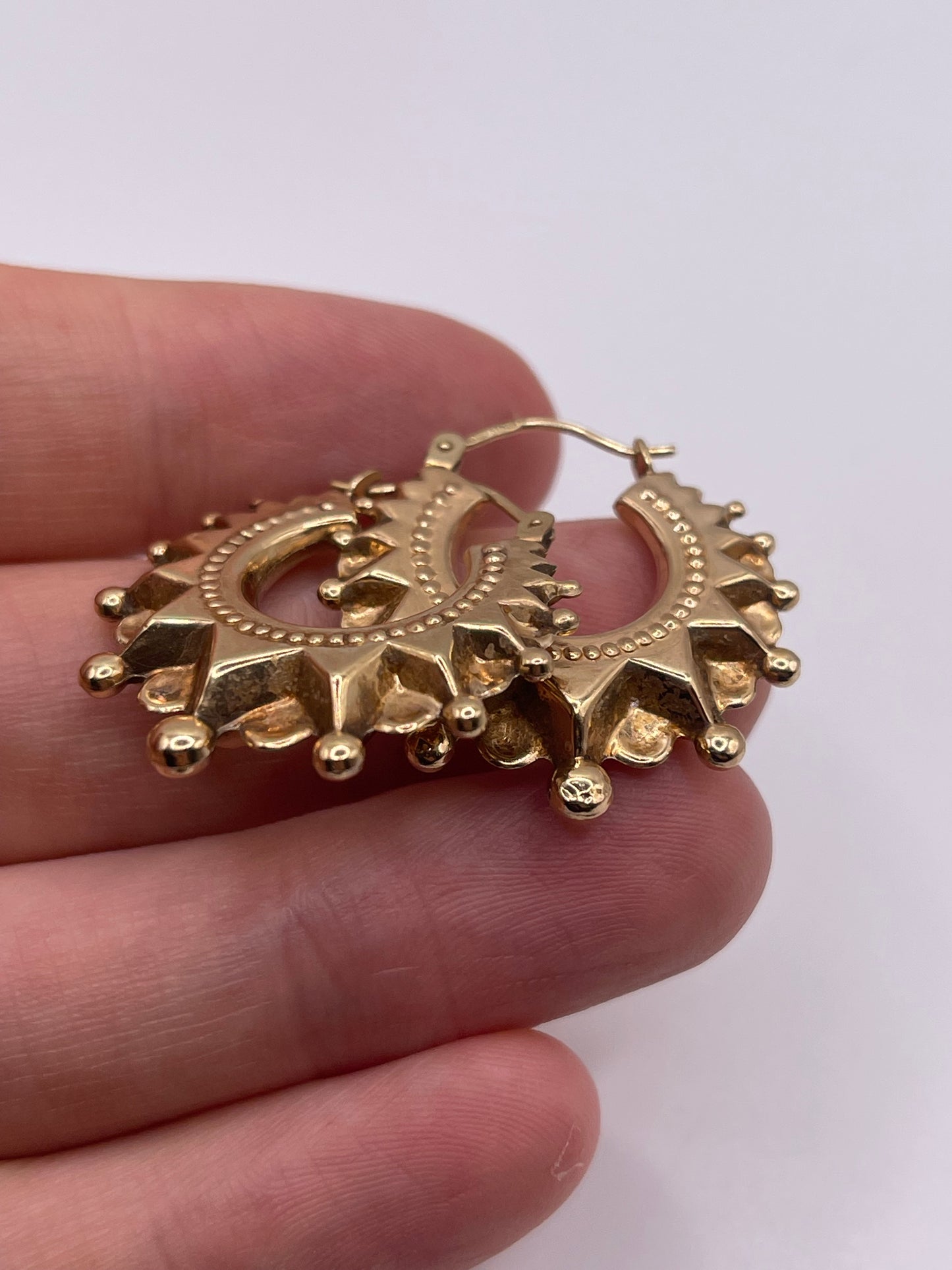 9ct gold creole earrings