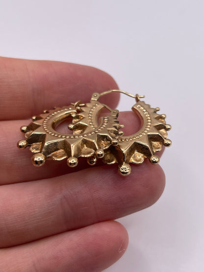 9ct gold creole earrings