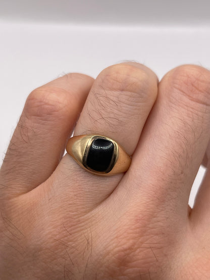9ct gold onyx signet ring
