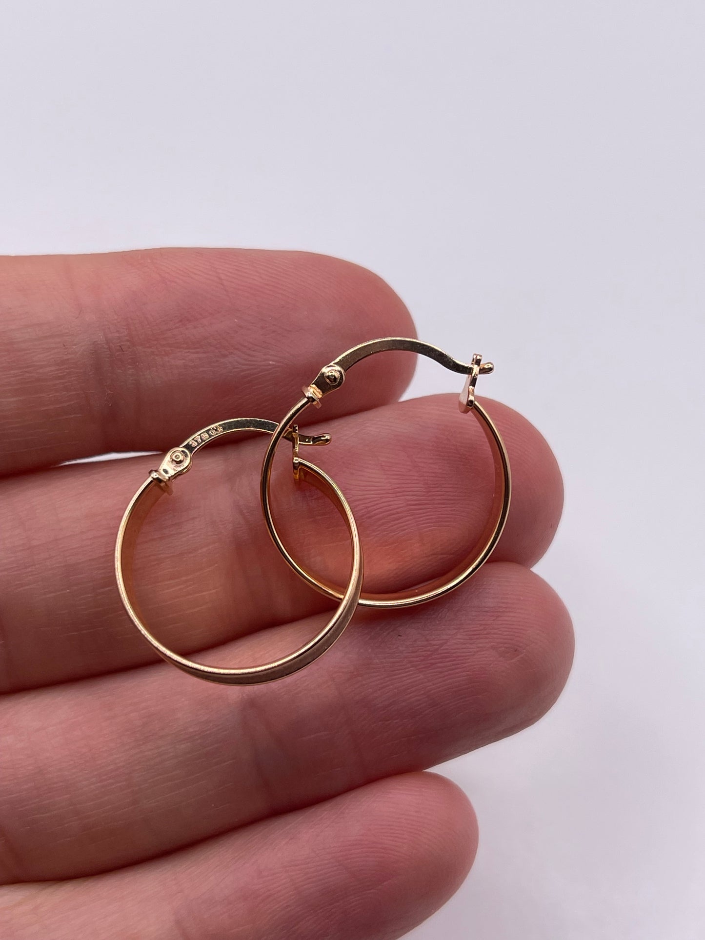 9ct rose gold creole earrings