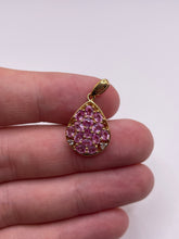 Load image into Gallery viewer, 9ct gold pink sapphire and diamond ring
