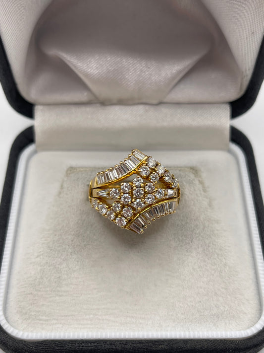 14ct gold diamond ring set