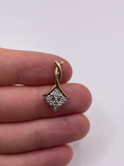 9ct gold diamond pendant