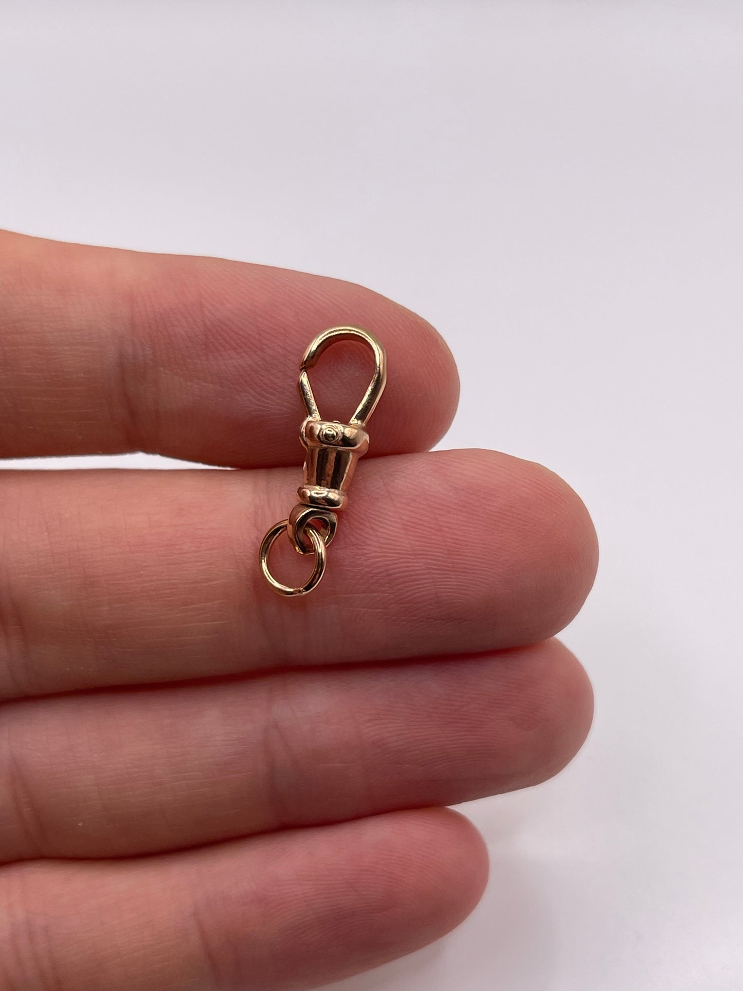 9ct rose gold dog clip 2