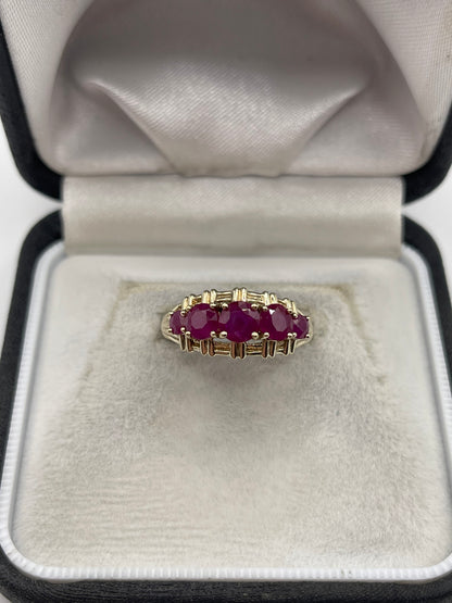 9ct gold ruby ring