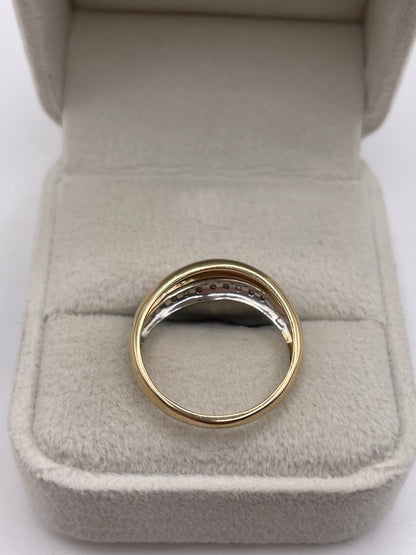 9ct gold diamond cluster ring